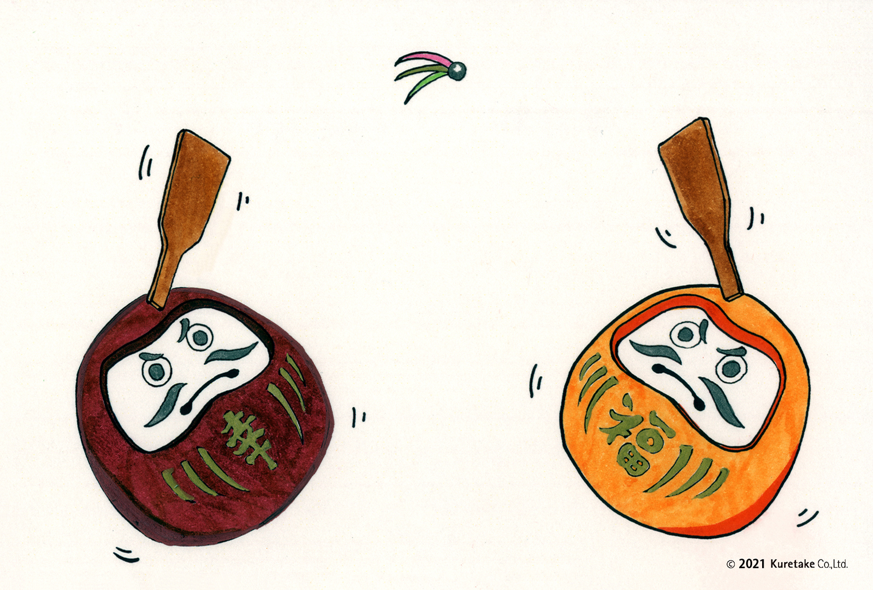 だるまの羽根つきチャレンジ